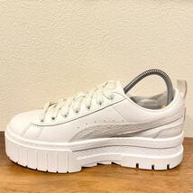 PUMA MAYZE CLASSIC WMNS PUMA WHITE プーマ メイズ クラシック ホワイト 384209-01 レディース ローカットスニーカー 23cm 美品_画像6