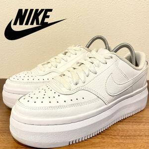 NIKE W COURT VISION ALTA LTR ナイキ コートビジョン アルタ ホワイト レディース DM0113-100 ローカットスニーカー 23cm 美品