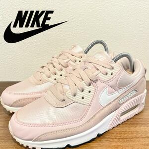 NIKE WMNS AIR MAX 90 BARELY ROSE ナイキ エア マックス90 ベアリーローズ CZ6221-600 レディース ローカットスニーカー 23.5cm 美品