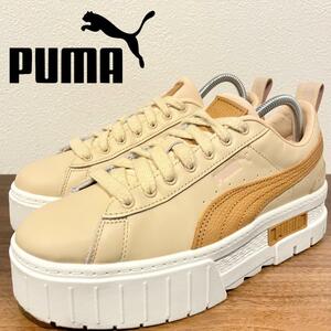 PUMA WNS MAYZE LUXE プーマ メイズ リュクス レディース ベージュ レディース 383995-05 ローカットスニーカー 24cm