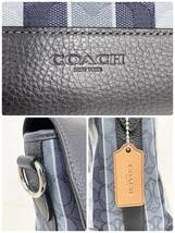 1円～☆【COACH ハミルトン ポートフォリオブリーフ 2way】M2161-C8192/コーチ/シグネチャー/ブルー/ネイビー/メンズ/シグネチャー☆_画像8