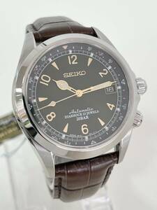 ☆【美品 SEIKO アルピニスト SARB017 6R15-00E1 自動巻き 稼動品】セイコー/Alpinist/23石/メカニカルウォッチ/グリーン文字盤/廃盤品 ☆