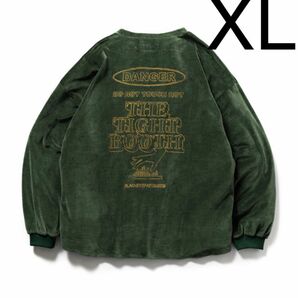 XL 21AW BlackEyePatch×TIGHTBOOTH ブラックアイパッチ×タイトブース ベロア カットソー TBPR