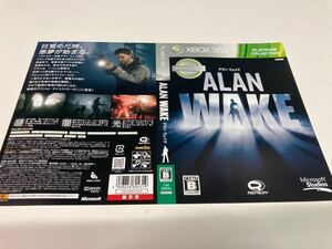 アラン　ウェイク　XBOX360 ダミージャケット　サンプル　展示用　非売品　チラシ　販促　即売