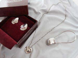 1円　まとめ買い　Georg Jensen　ジョージジェンセン　3点セット　★　ネックレス 2013 　＆　イヤリング　＆　キーリング　SV925 　2230