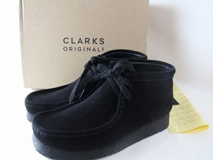 1円　新品同様　クラークス　 Clarks　★　ワラビー　ショートブーツ　23cm　★　ブラック　スエード　箱付き　8016