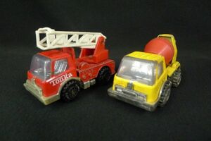 O1226 【TONKA トンカ】働く車両セット はしご車 ミキサー車 昭和レトロ 玩具 当時物/60