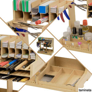  tool box storage rack wooden plastic model model DIYpe INTRAC assembly type gun pra tool stand work place . neat do efficiency UP