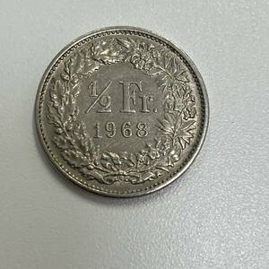 【TN0226】1968年 フランス 硬貨 1/2Fr フラン 昭和レトロ コレクション ヨーロッパ 通貨 貨幣 1枚 世界 小銭 コイン ヴィンテージ