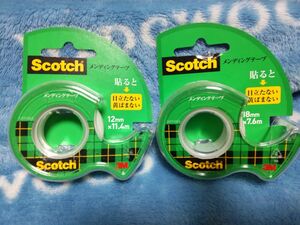 選べる２個セット Scotch 3M メンディングテープ 12mm 18mm