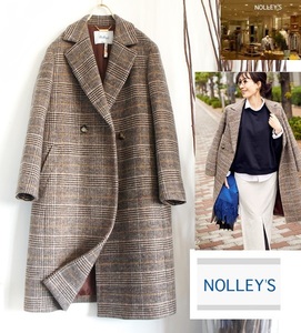 美品/NOLLY'Sノーリーズ/チェックダブルクロスコート ¥49,500