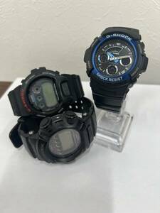 G-SHOCK/CASIO　カシオ◆3本まとめ◆DW-6900/GW-9000/AW-591　ジャンク　中古品　現不動品◆管No3369