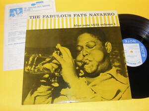 THE FABULOUS FATS NAVARRO Volume 1 ファッツ・ナヴァロ vol.1 東芝EMI 国内盤 LP レコード BLP 1531 ブルーノート BLUE NOTE