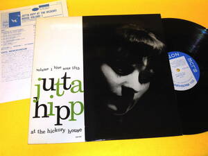 JUTTA HIPP AT THE HICKORY HOUSE VOLUME 1 ヒッコリー・ハウスのユタ・ヒップ VOL.1 東芝 国内盤 BLP 1515 LP レコード BLUE NOTE 