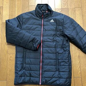 アディダス adidas 中綿入りジャケット climaproofクライマプルーフ防風ブラック サイズLL2ＬXL