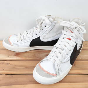 z9866 ナイキ ブレーザー ミッド '77 ジャンボ US8.5 26.5cm/白 ホワイト 黒 グレー NIKE BLAZER MID '77 JUMBO メンズ スニーカー 中古