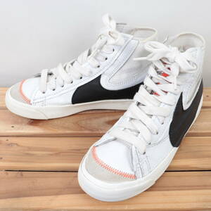 z88 ナイキ ブレーザーミッド77 ジャンボ US8 26.0cm/白 ホワイト 黒 グレー NIKE BLAZER MID '77 JUMBO メンズ スニーカー 中古