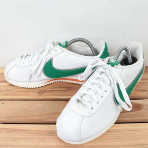 z274 ナイキ クラシックコルテッツ ストレンジャーシングス US10.5 27.5cm/白 緑 NIKE CLASSIC CORTEZ レディース スニーカー 中古