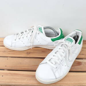 z340 アディダス スタンスミス US10 28.0cm/白 ホワイト 緑 グリーン adidas STANSMITH メンズ スニーカー 中古