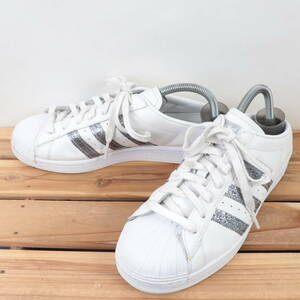 z343 アディダス スーパースター ミュール US9 26.0cm/白 ホワイト シルバー adidas SUPERSTAR レディース スニーカー 中古