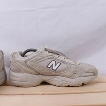 z9993【WX452SR】ニューバランス US11 28.0cm/灰 グレー 白 ホワイト newbalance レディース スニーカー 中古_画像5