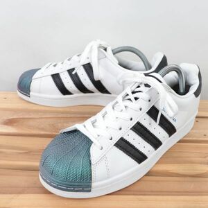 z7 アディダス スーパースター US8 1/2 26.5cm/白 ホワイト 黒 ブラック 玉虫色 adidas SUPERSTAR メンズ スニーカー 中古