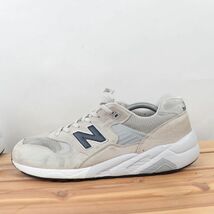 z36【580】ニューバランス US10 28.0cm/灰 グレー 紺 ネイビー newbalance メンズ スニーカー 中古_画像7