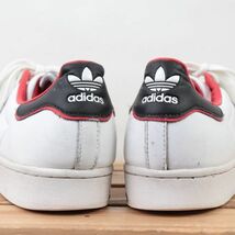 z320 アディダス スーパースター US10 1/2 28.5cm/白 ホワイト 黒 ブラック 赤 レッド adidas SUPERSTAR メンズ スニーカー 中古_画像4