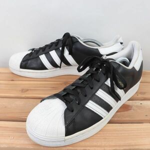 z497 アディダス スーパースター US11 29.0cm/黒 ブラック 白 ホワイト adidas SUPERSTAR メンズ スニーカー 中古