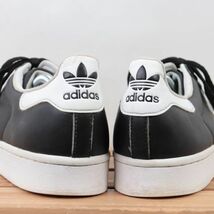 z497 アディダス スーパースター US11 29.0cm/黒 ブラック 白 ホワイト adidas SUPERSTAR メンズ スニーカー 中古_画像4