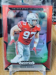 Nick Bosa NFL 2019 Panini Prizm Draft Picks Prizms Red parallel #126 Nick Bosa Ohio State Backeyes DE / San Francisco 49ers