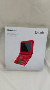 SHARP/シャープ　カラー電子辞書　Brain　レッド系　PW-A7400-R　長期保管品・未使用