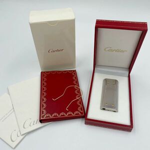 超希少 付属品完備 Cartier カルティエ サントス ガスライター 喫煙具 シルバー ゴールド 動作未確認 箱付き スイス 着火 CA120053 メタル
