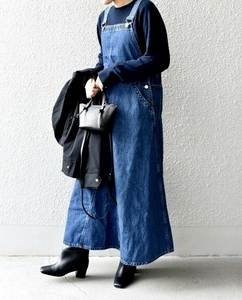  beautiful goods Wrangler SHIPS special order Denim jumper skirt S navy blue overall One-piece 