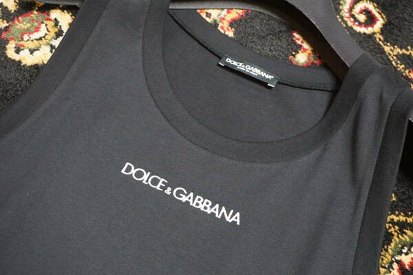 11463/ ドルチェ&ガッバーナ DOLCE&GABBANA ドルガバ DGロゴ刺繍エンブロイダリー ノースリーブシャツ タンクトップ