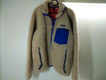 着用回数が少ない美品保管品★vintage★アメリカ製★patagonia★パタゴニア★クラシック レトロカーディガン★ナチュラル　Mサイズ_画像2