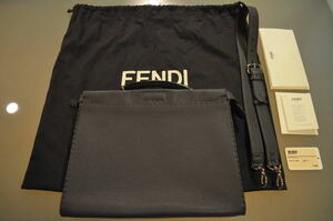  free shipping one owner use several times Fendi FENDIpi- Cub -2Way business bag [7VA406 E21 F0R29] gray series general merchandise shop buy regular goods 