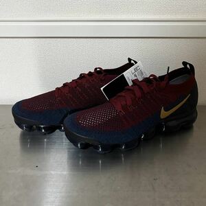 未使用 NIKE AIR VAPORMAX FLYKNIT 2 TEAM RED OBSIDIAN ナイキ エア ヴェイパーマックス フライニット チーム レッド オブジディアン