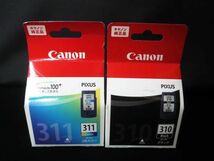 未開封 canon キャノン PIXUS 純正 インク カートリッジ BC-310 BC-311 2個セット 期限切れ 現状品【e】_画像1