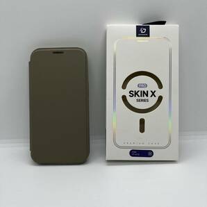 送料無料 iPhone 14 / iPhone 13 DUX DUCIS Skin X ProシリーズMagsafe PC + TPU電話レザーケース カーキ iPhoneケース スマホケースの画像7