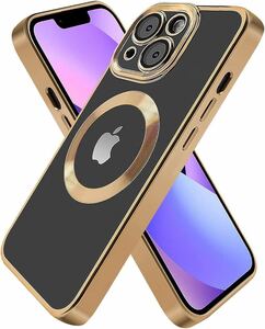 送料無料 iPhone 13用ケース 衝撃吸収 傷つけ防止 軽量 スマホケース 黄変防止 耐衝撃 アイフォン 13用カバー ワイヤレス充電対応 ゴールド