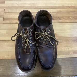 J&W DAWSON MOCCASIN CHUKKA レッド 8インチ 26cm レザー モカシン の画像1