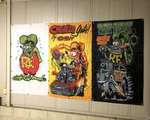 ★室内装飾仕様★RFW ラットフィンク フラッグ アメリカン雑貨 ハーレーダビットソン ガレージ雑貨 ポスター RAT FINK ステッカー_画像8