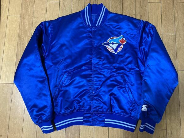 90s USA製 STARTER スタジャン L ブルージェイズ ナイロン ジャケット MLB ビンテージ