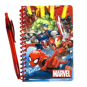 送料込 MARVEL アベンジャーズ メモ帳 ＆ ペン セット 15740 マーベル 文房具 メモ ノート リングノート ボールペン キャラクター グッズ