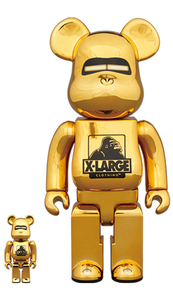 X-LARGE Hajime Sorayama Gold ver. 100% & 400% ベアブリックセット/未使用