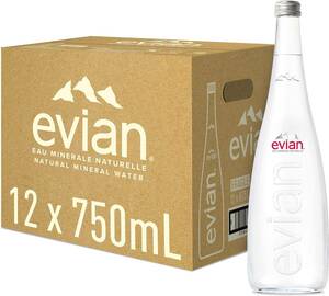 750ミリリットル (x 12) Evian(エビアン) グラスボトル 750ml×12本
