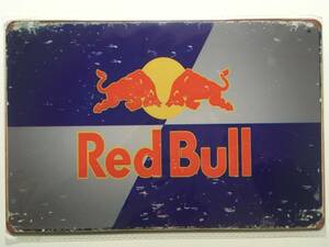 ブリキ看板 20×30cm レッドブル RedBull アメリカンガレージ アンティーク 雑貨 ★TINサイン★