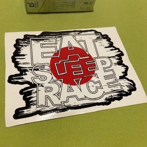 Flag Vinyl Decal Japan　EatSleepRace ステッカー　USDM イートスリープレース