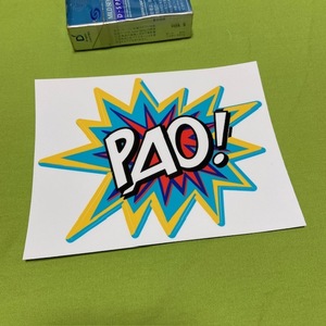 Inkymoles Motors★PAO！★水色★ステッカー　インキーモールズモータース　UK　パオ　PAO　日産